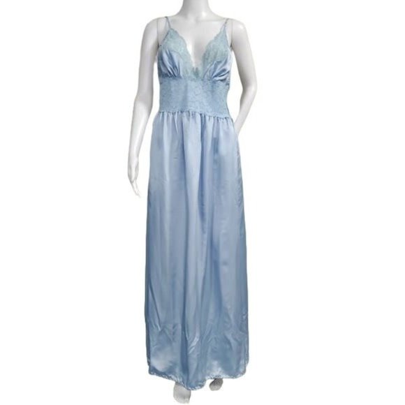 Jennifer Moore Dresses & Skirts - NWT Vintage Jennifer Moore Lace Trim Long Gown Satin M